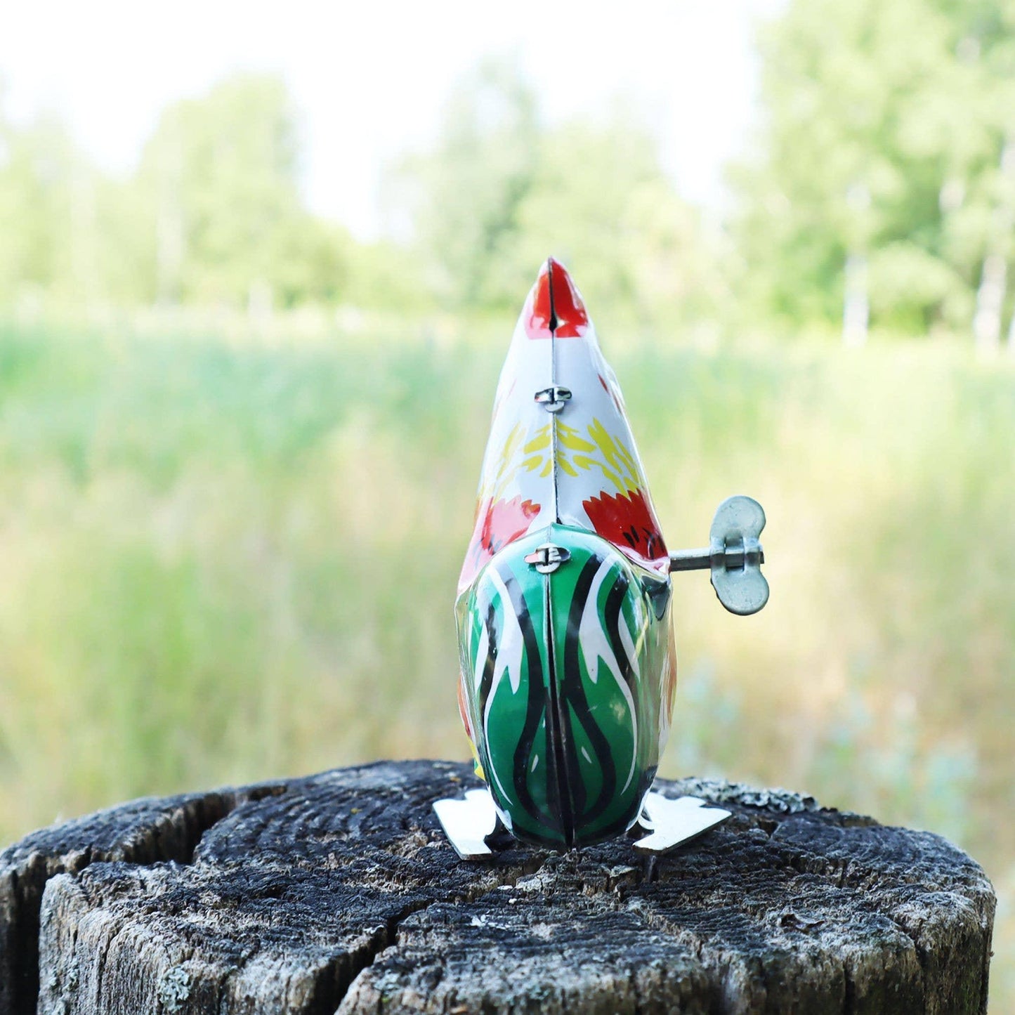 Hand-Painted Tin Rooster - Antique & Hire