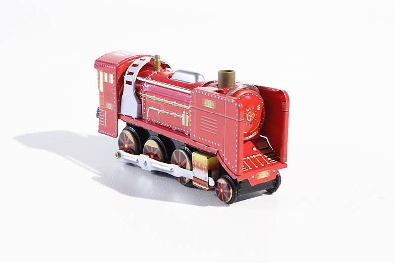 Red Tin Steam Locomotive - Antique & Hire