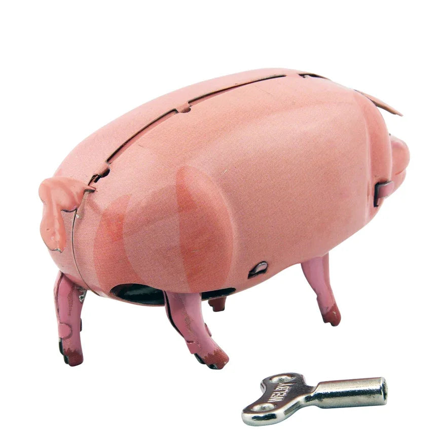 Pink Tin Toy Pig Polly - Antique & Hire