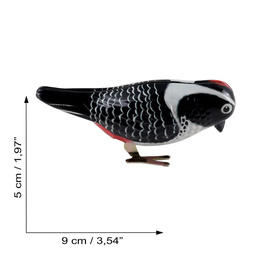 Black Tin Wind-Up Bird 9cm - Antique & Hire