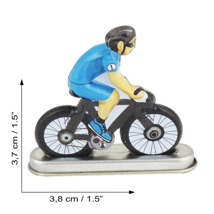 Blechspielzeug Radfahrer Mini-Fahrrad Figuren-Set, 6-teiliges Blechfahrrad