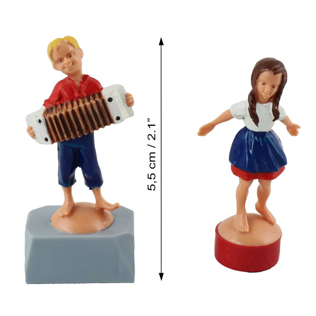 Magnetisches Tanzpuppen-Set — Musiker und tanzende Figur im Retro-Stil