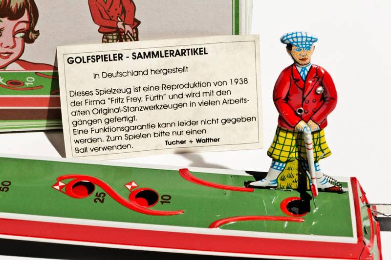 Stamped Metal Golfer Figurine - Antique & Hire