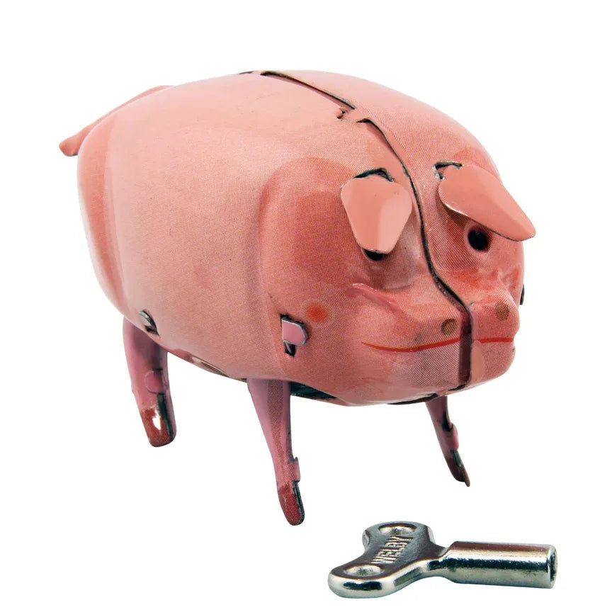 Pink Tin Toy Pig Polly - Antique & Hire