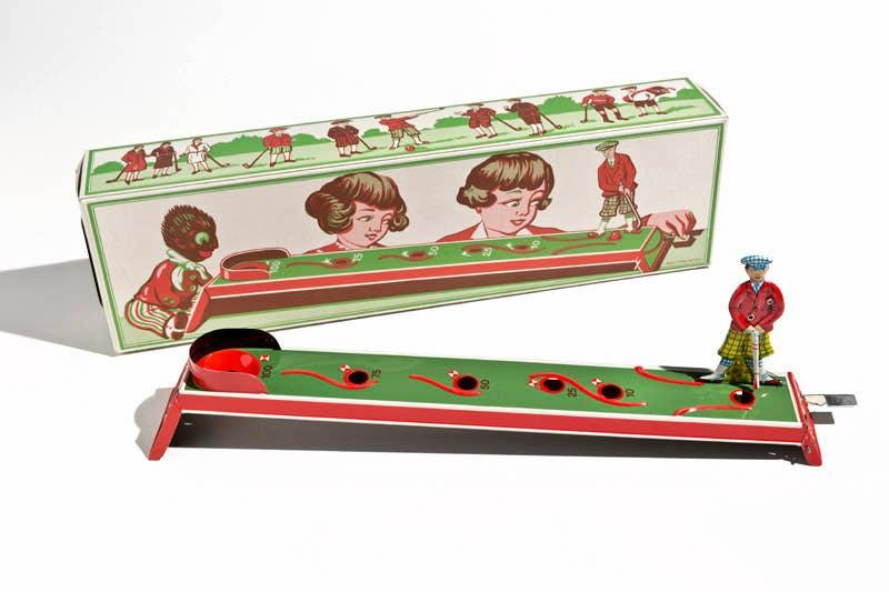 Stamped Metal Golfer Figurine - Antique & Hire