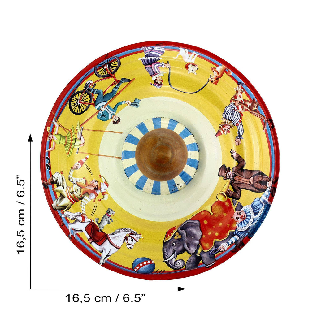 Large Yellow Tin Spinning Top - Antique & Hire