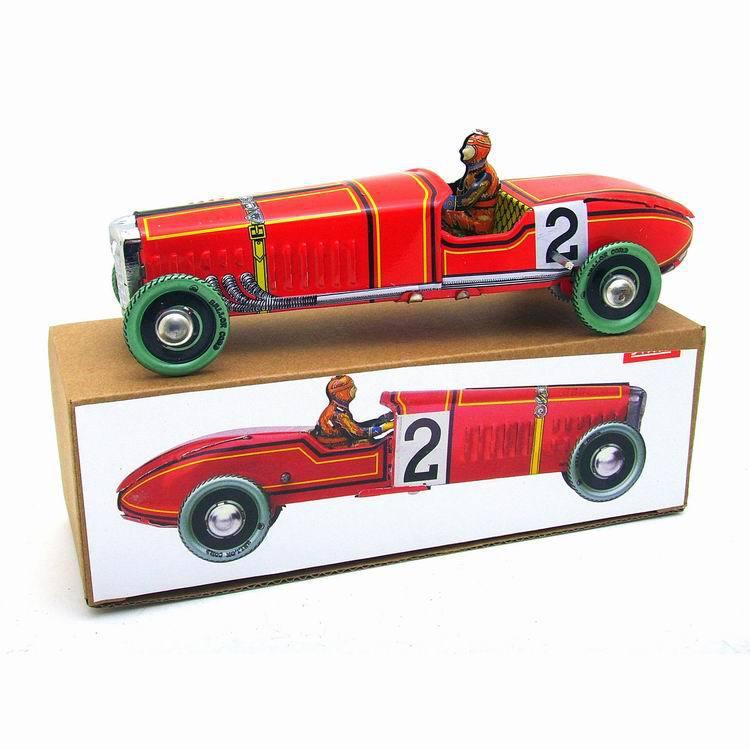 Spanish Red Tin Racing Car - Antique & Hire
