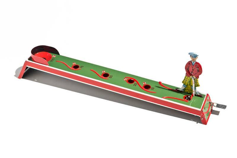 Stamped Metal Golfer Figurine - Antique & Hire