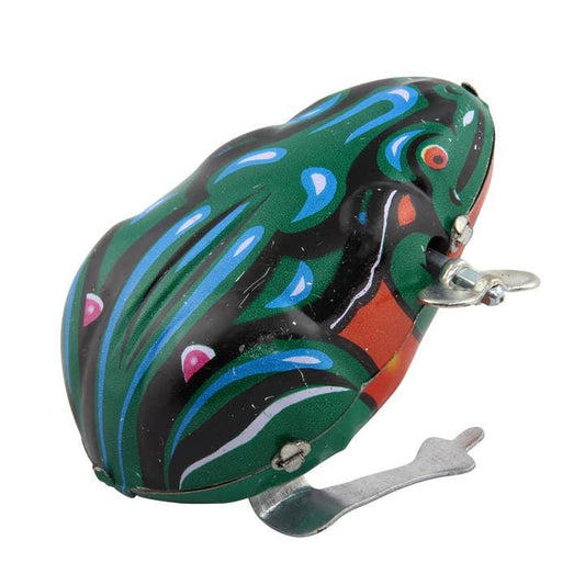 Green Tin Wind-Up Frog - Antique & Hire