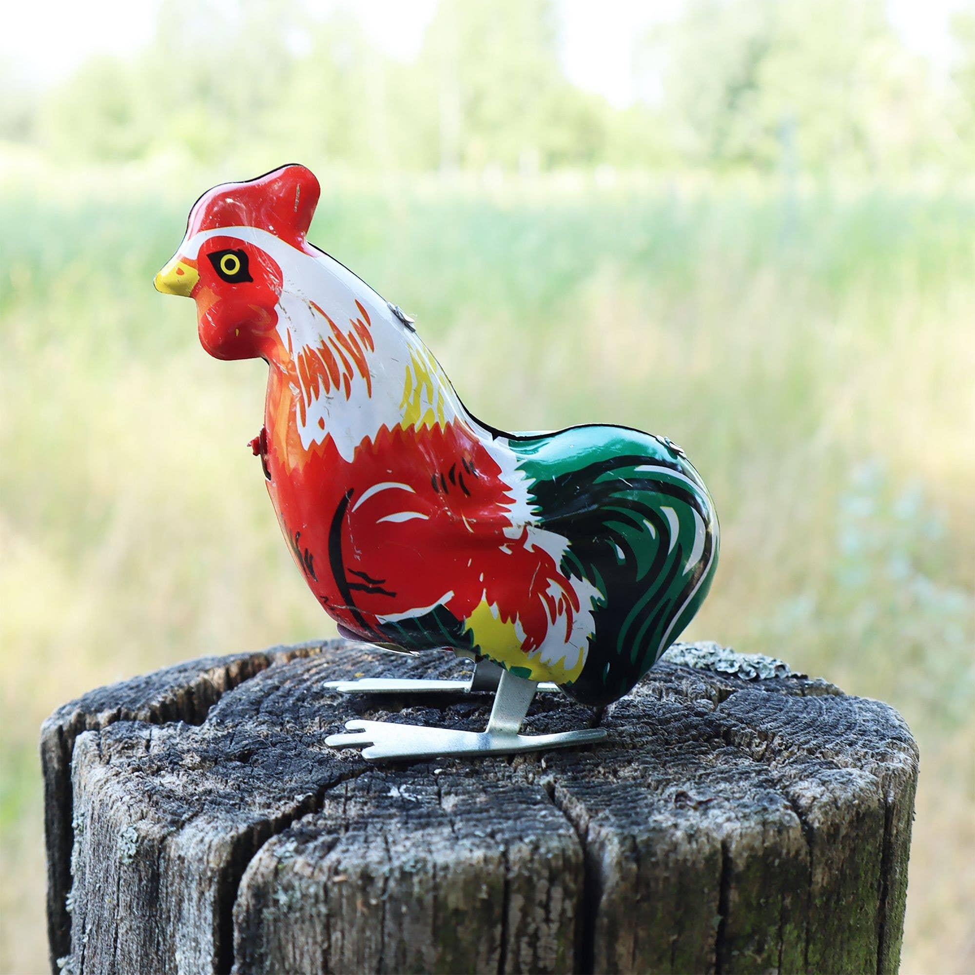 Hand-Painted Tin Rooster - Antique & Hire