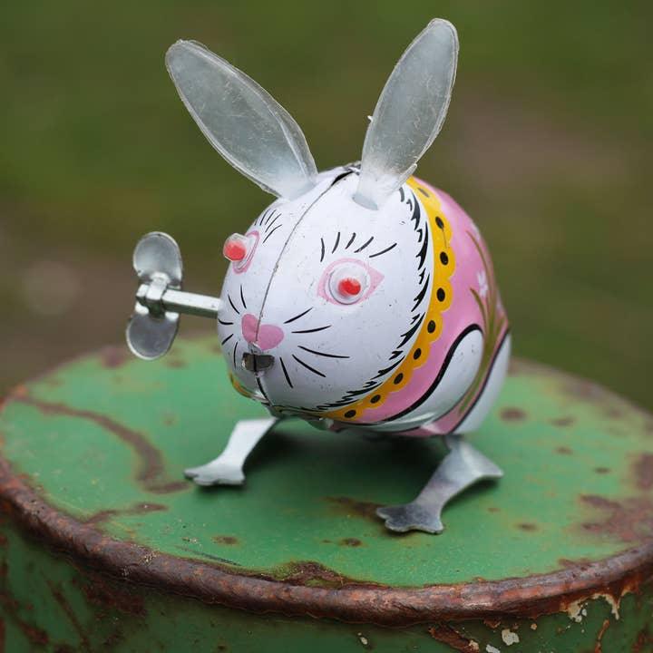 Tin Wind-Up Rabbit Pink - Antique & Hire