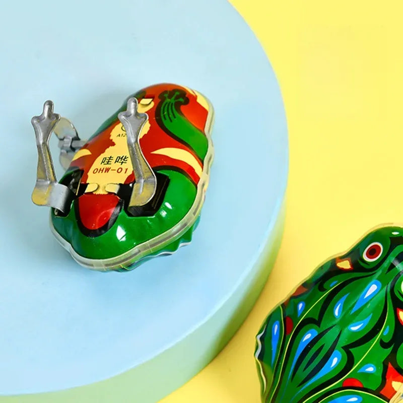Tin Wind-Up Jumping Frog - Antique & Hire