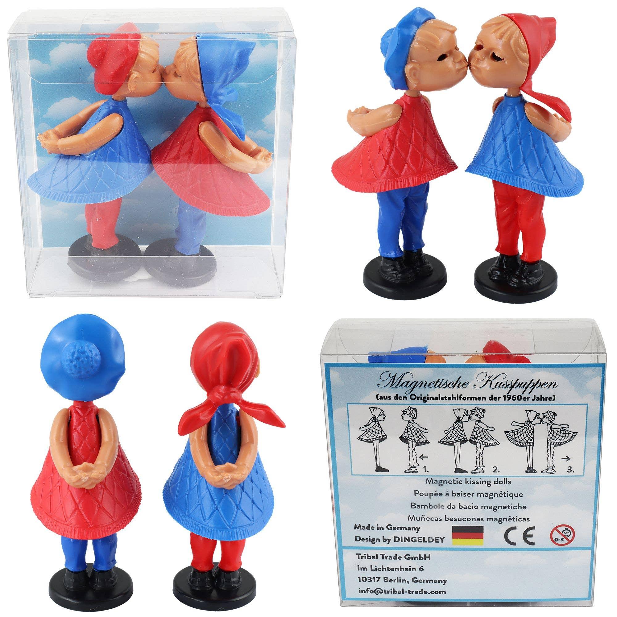 Magnetisches Küssendes-Puppen-Paar Retro Rot und Blau Lustige Figuren