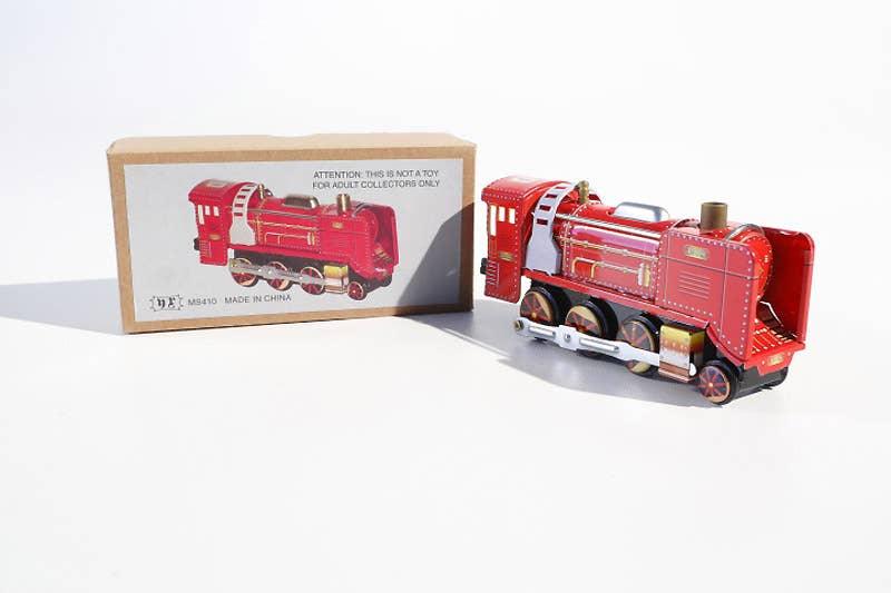 Red Tin Steam Locomotive - Antique & Hire