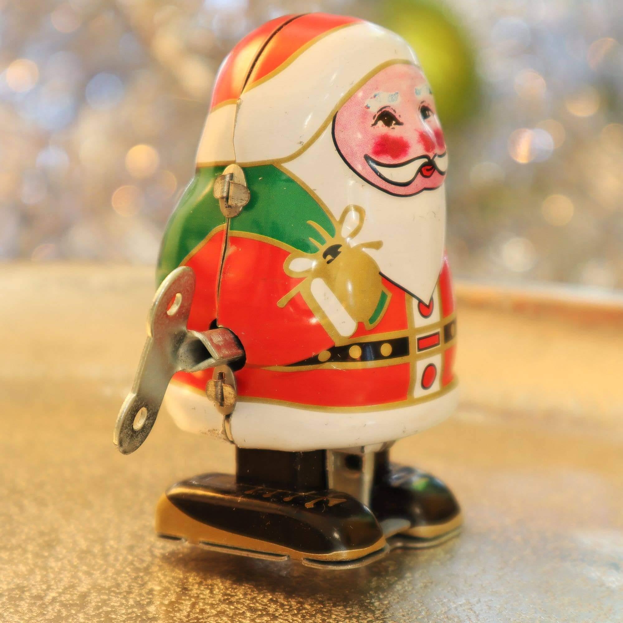 Tin Wind-Up Santa 8 cm - Antique & Hire