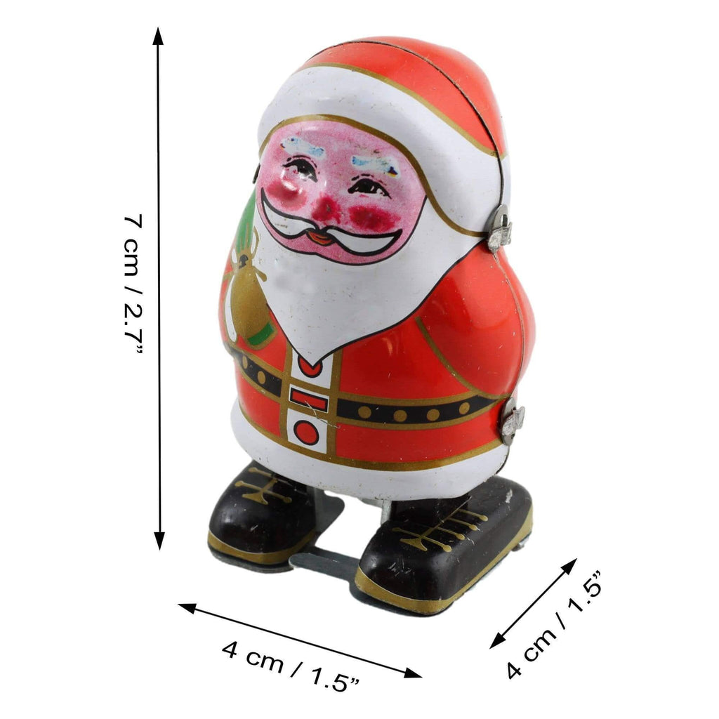 Tin Wind-Up Santa 8 cm - Antique & Hire