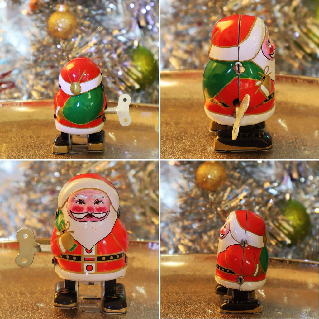 Tin Wind-Up Santa 8 cm - Antique & Hire