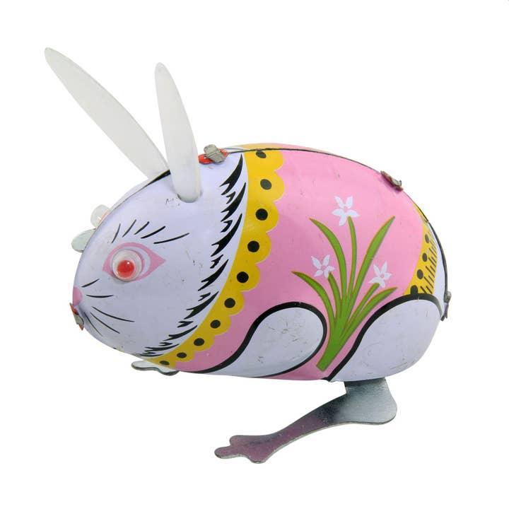 Tin Wind-Up Rabbit Pink - Antique & Hire
