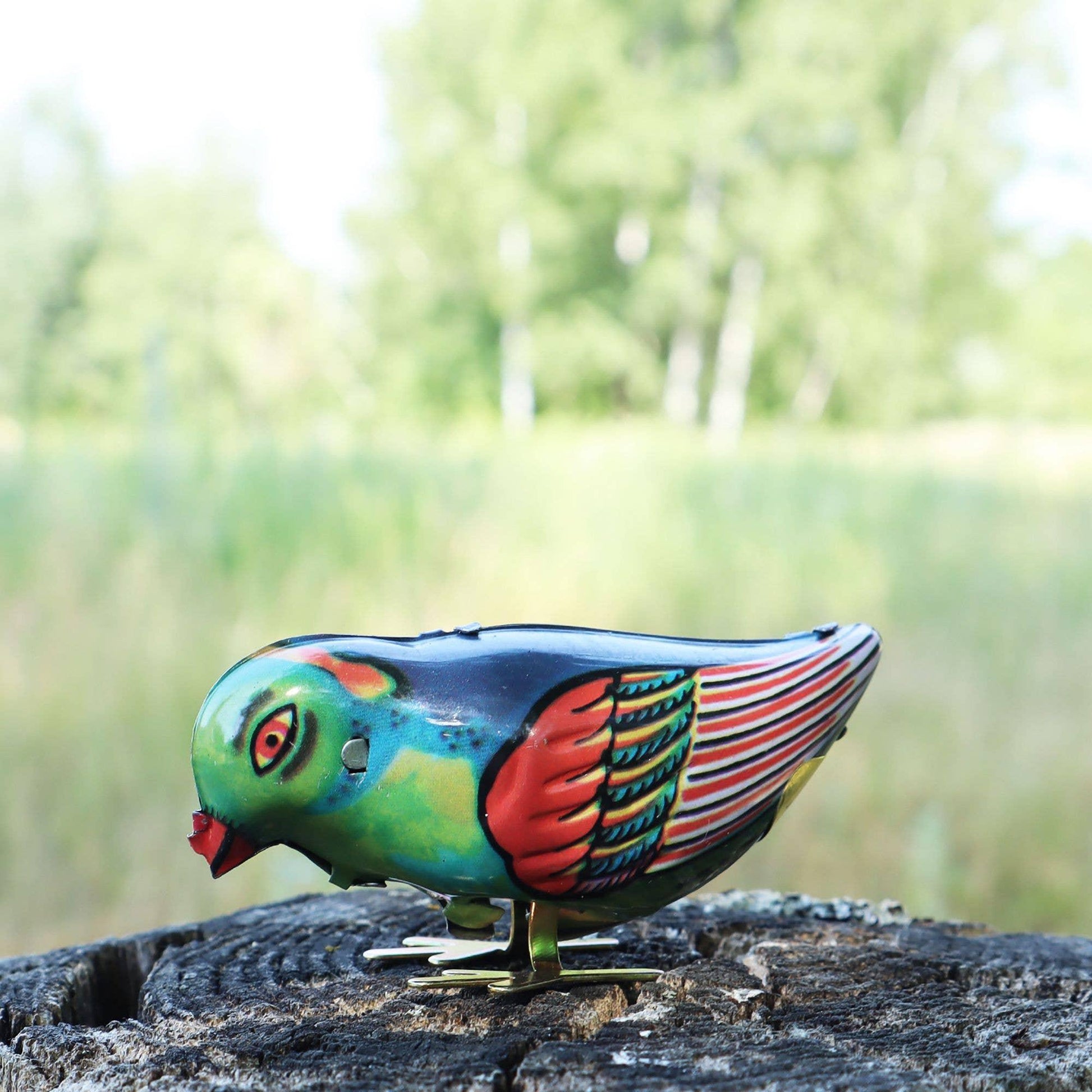 Colourful Tin Pecking Bird - Antique & Hire