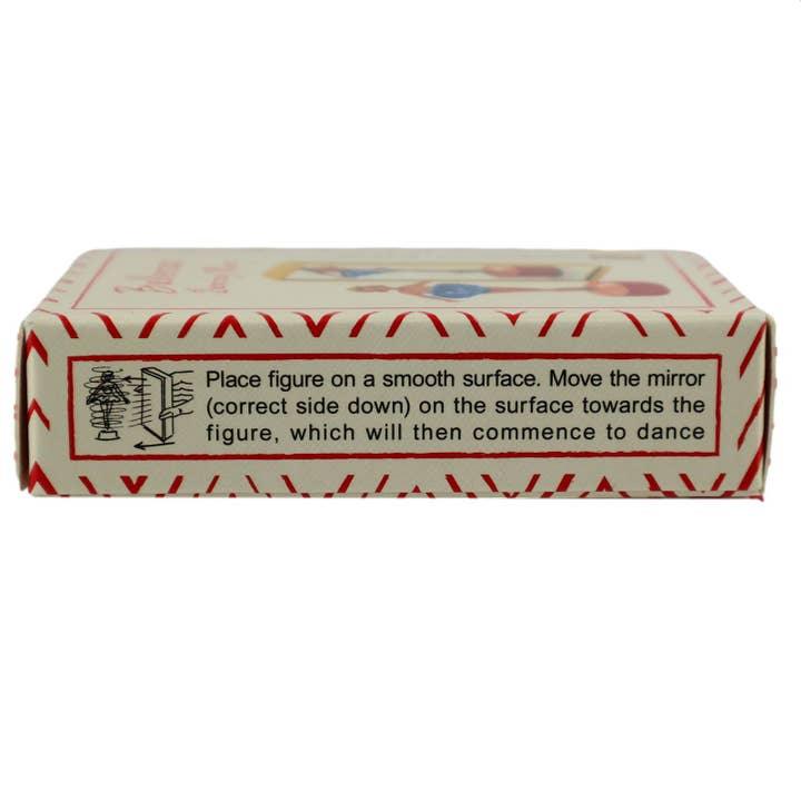 Ballerina Dansedukke Magnetisk Snurretop Brun Rød Gammeldags