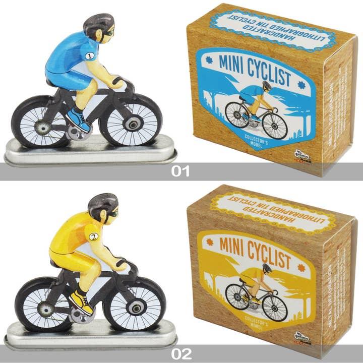 Blechspielzeug Radfahrer Mini-Fahrradfiguren Set, 6-teiliges Blechfahrrad