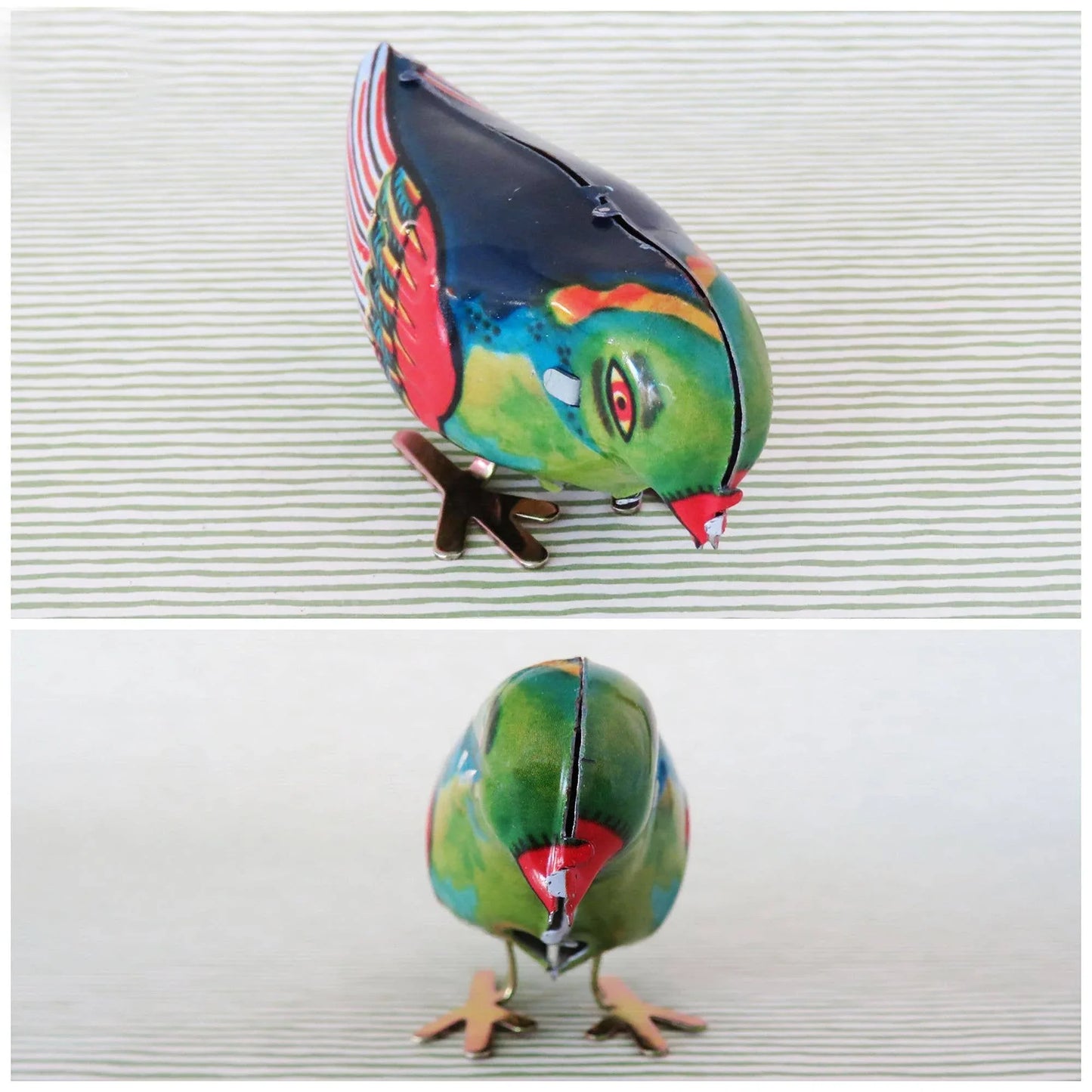 Colourful Tin Pecking Bird - Antique & Hire