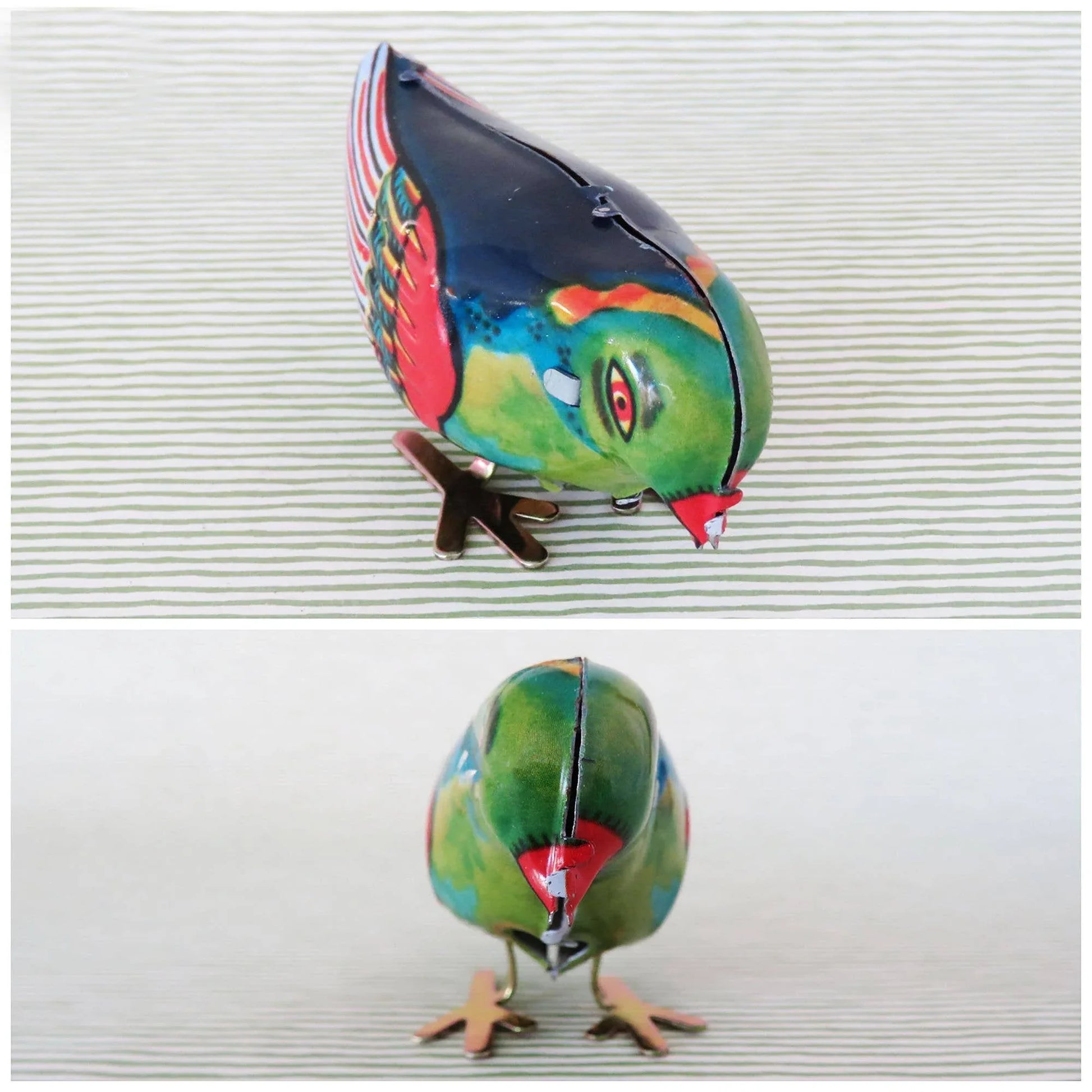 Colourful Tin Pecking Bird - Antique & Hire