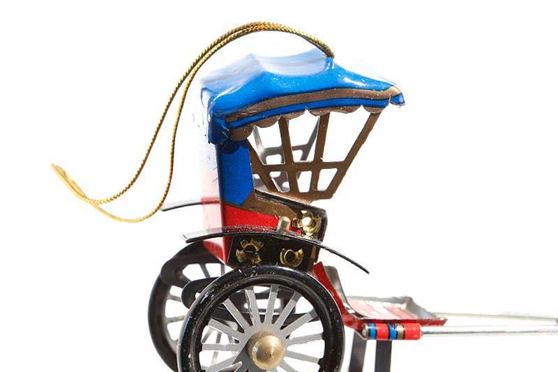 Tinplate Rickshaw Ornament - Antique & Hire