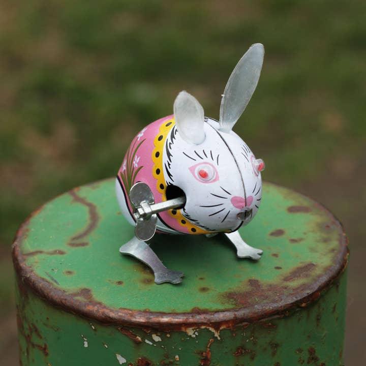 Tin Wind-Up Rabbit Pink - Antique & Hire