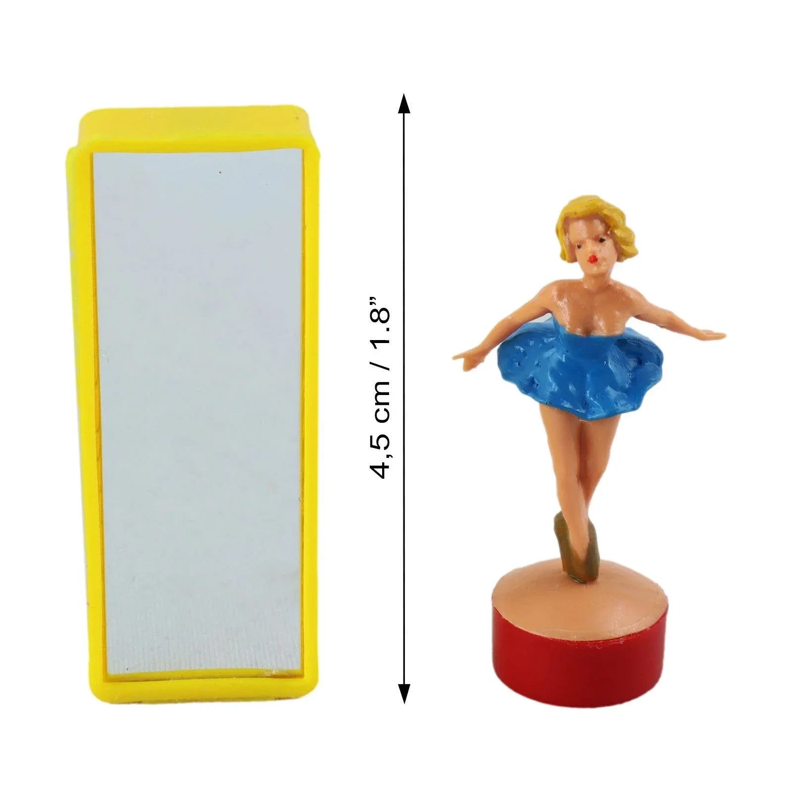 Magnetische Tanzpuppe Ballerina Tanzmarie Rückblick 1960er Jahre Spiegelgesteuertes Spielzeug