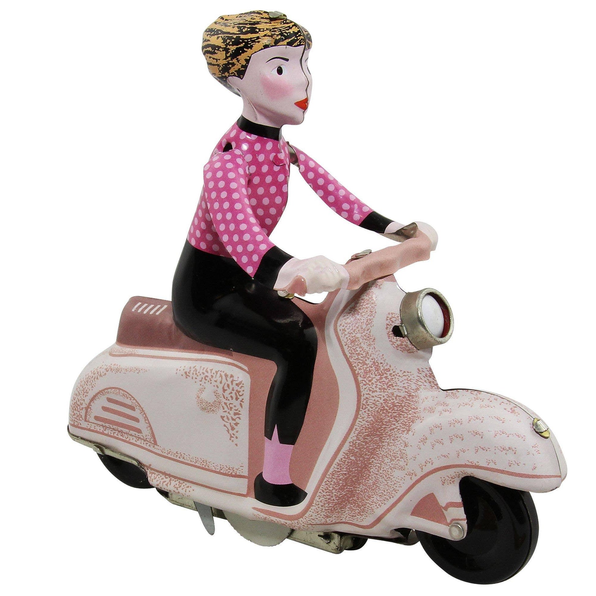 Pink Tin Wind-Up Scooter - Antique & Hire