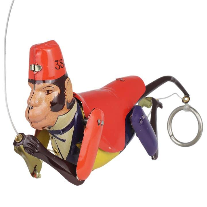 Tin Climbing Monkey 22cm - Antique & Hire