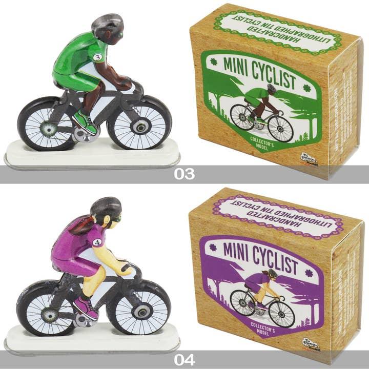 Blechspielzeug Radfahrer Mini-Fahrradfiguren Set, 6-teiliges Blechfahrrad