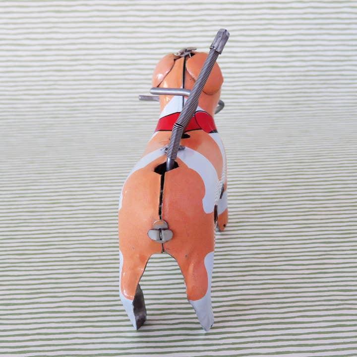 Hand-Painted Wind-Up Tin Dog - Antique & Hire