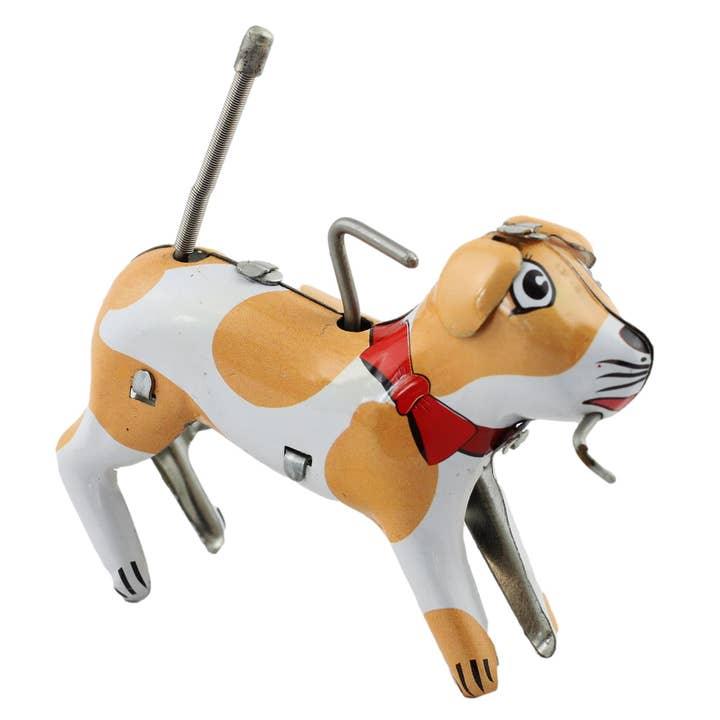 Hand-Painted Wind-Up Tin Dog - Antique & Hire