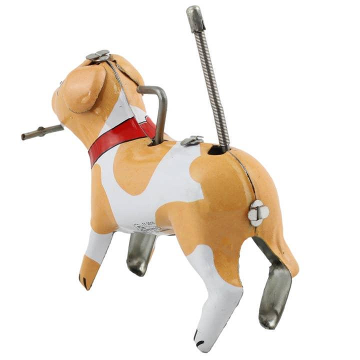 Hand-Painted Wind-Up Tin Dog - Antique & Hire