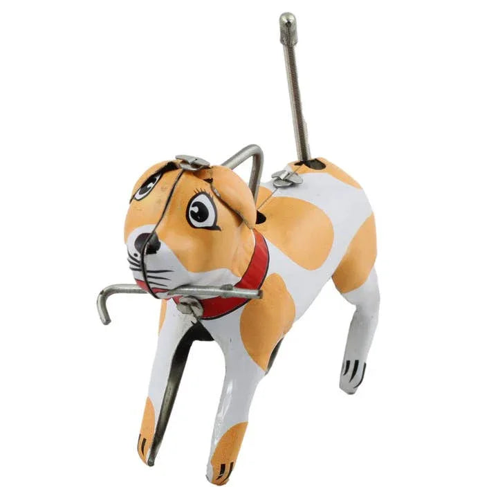 Hand-Painted Wind-Up Tin Dog - Antique & Hire