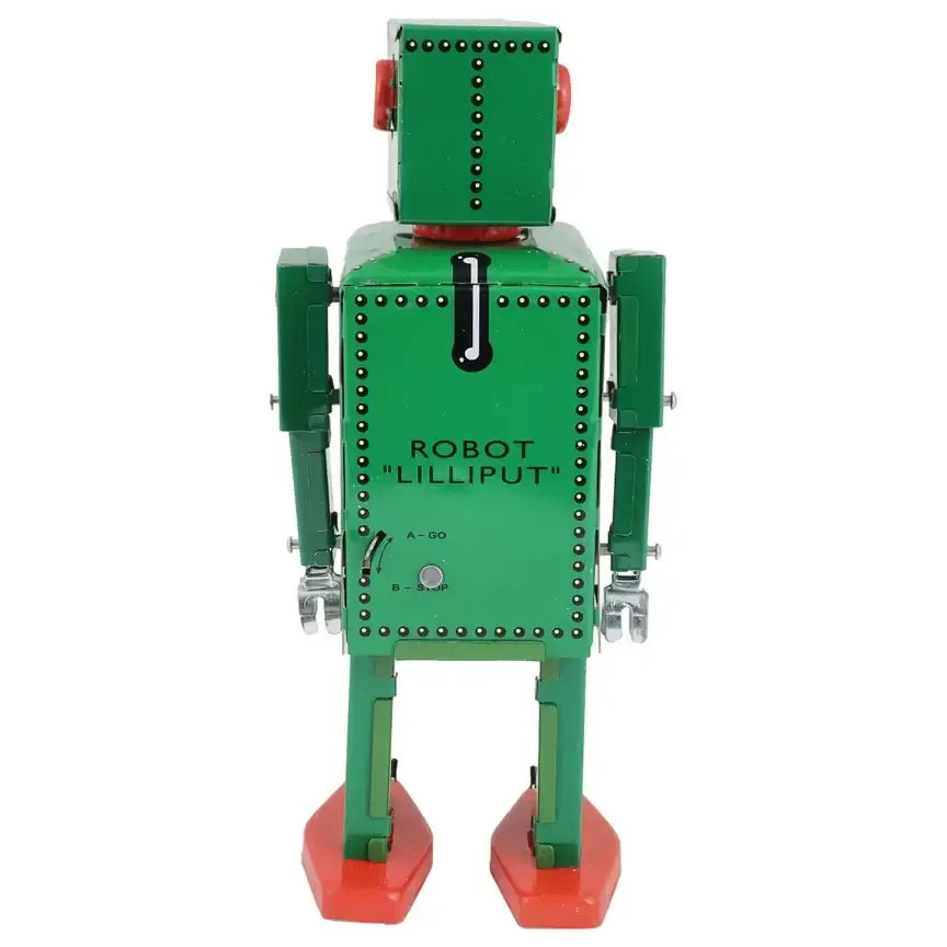 Green Retro Tin Robot 14cm - Antique & Hire