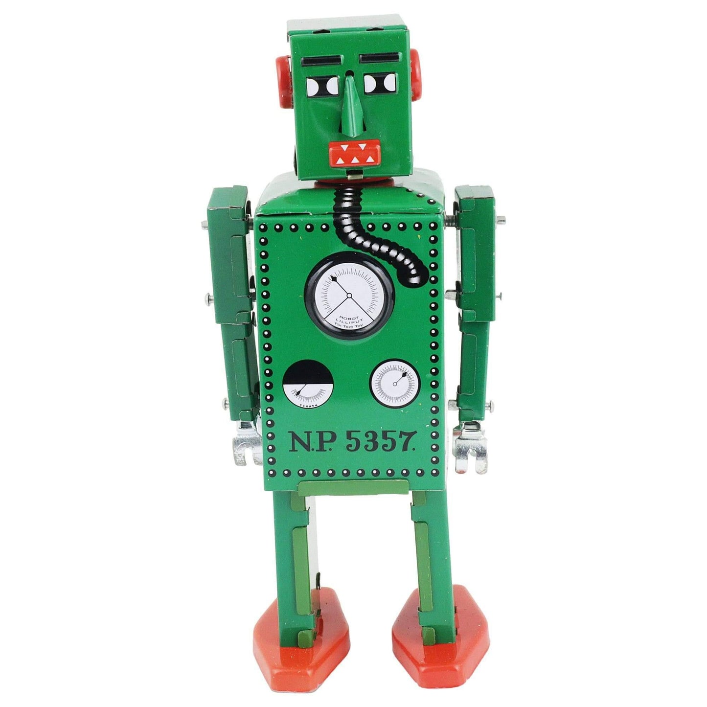 Green Retro Tin Robot 14cm - Antique & Hire