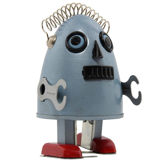 Silver Wind-Up Tin Robot - Antique & Hire