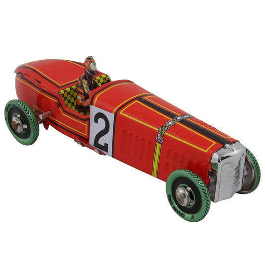Vintage Red Tin Wind Up Car - Antique & Hire