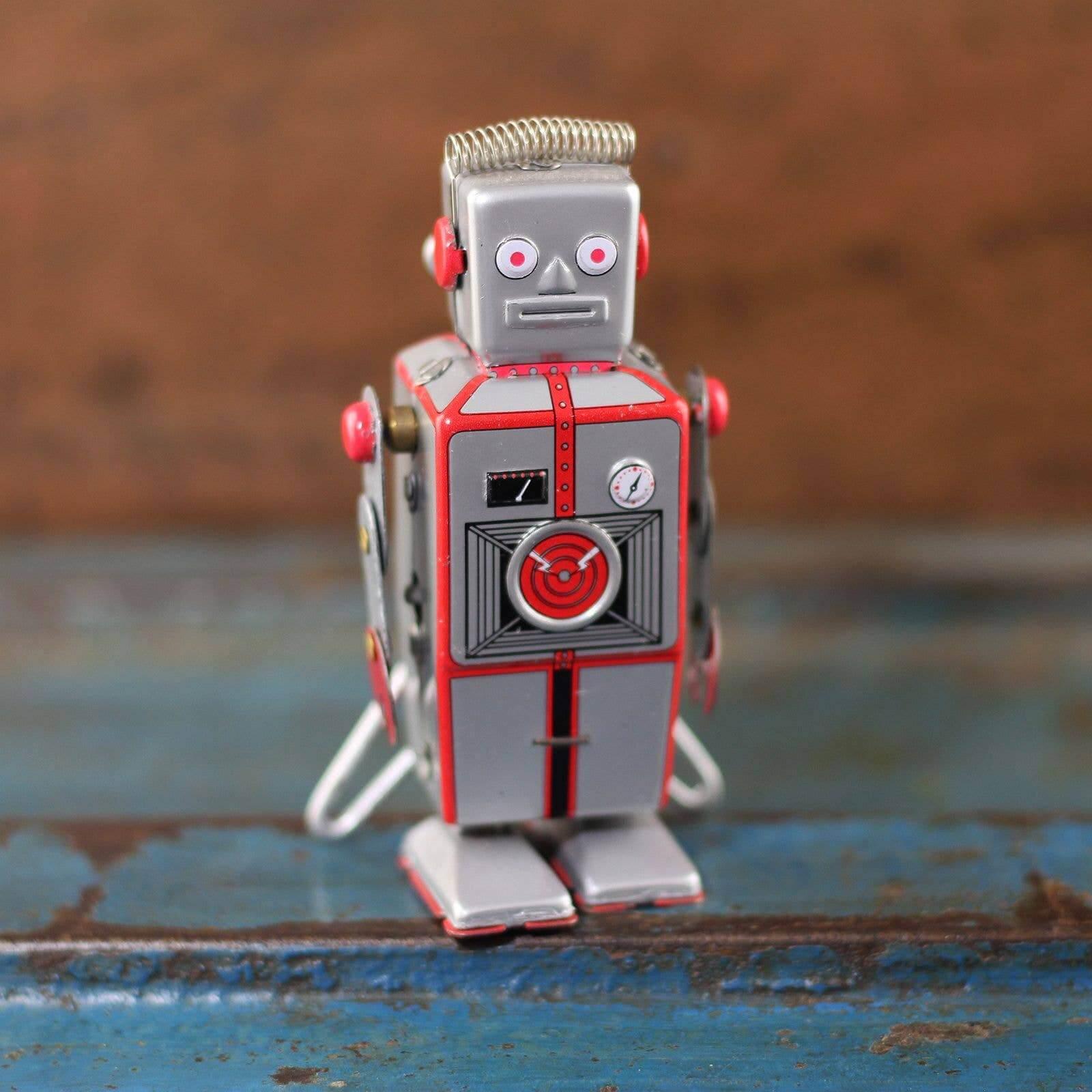 Silver winding robot sheet metal - Antique & Hire